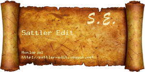 Sattler Edit névjegykártya